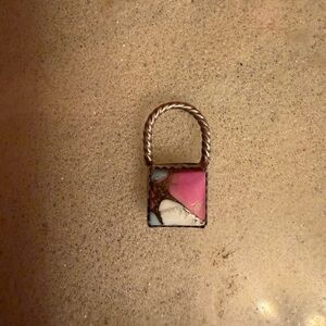 Cotton candy turquoise sterling Pendant